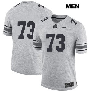 Men's NCAA Ohio State Buckeyes Michael Jordan #73 College Stitched No Name Authentic Nike Gray Football Jersey JW20L24HI